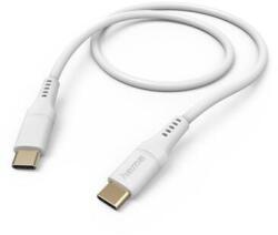 Hama Кабел за зареждане "Flexible", USB-C - USB-C, 1.5 м, силиконов, бял (HAMA-201577) - megamag