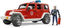 BRUDER Jeep Wrangler Unlimited Rubicon tűzoltóautó, tűzoltó figurával (02528)