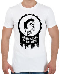 printfashion Zombie killer of the week - Férfi póló - Fehér (441873)