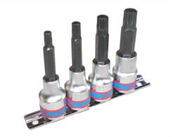 KING TONY Spline bit készlet 1/2" 12* 80mm 4 részes (4136PR) (4136PR) - megatool