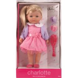 Dolls World Charlotte fésülhető puha baba, szőke - 36 cm