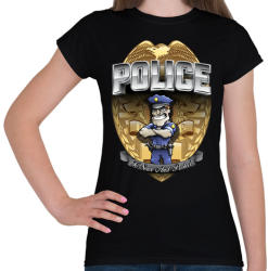 printfashion To serve and protect - Női póló - Fekete (449393)