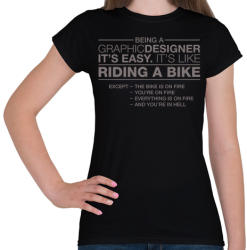 printfashion Graphic Designer - Női póló - Fekete (458751)