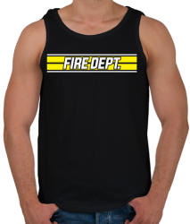 printfashion Fire Dept. - Férfi atléta - Fekete (457853)