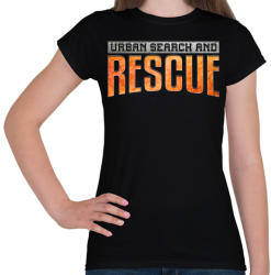 printfashion US&Rescue - Női póló - Fekete (460584)
