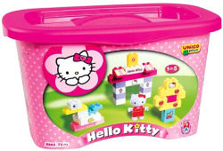 Androni Giocattoli Unico Plus Hello Kitty 73 db-os építőkocka szett műanyag tárolóban (8665)