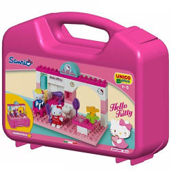 Androni Giocattoli Unico Plus Hello Kitty Szépségszalon építőkocka szett bőröndben (8692)