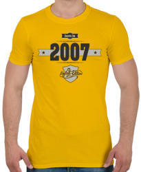 printfashion born-in-2007-(dark&lightgrey) - Férfi póló - Sárga (476757)