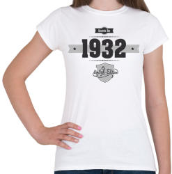 printfashion Born in 1932 (Dark&Lightgrey) - Női póló - Fehér (465236)