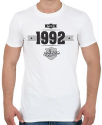 printfashion born-in-1992-(dark&lightgrey) - Férfi póló - Fehér (474637)
