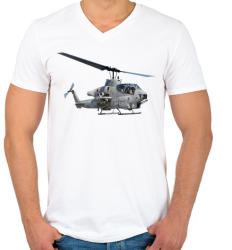 printfashion AH-1 Cobra - Férfi V-nyakú póló - Fehér (491003)