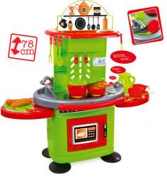 Mochtoys Chefs: játékkonyha fénnyel és hanggal - zöld-narancssárga 78cm