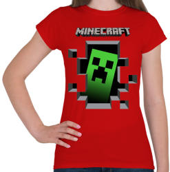 printfashion Minecraft - Női póló - Piros (492737)