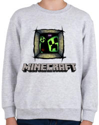 printfashion Minecraft - Gyerek pulóver - Sport szürke (492648)