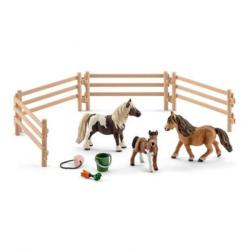 Schleich Familie De Ponei Shetland (41435)