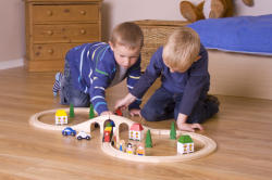 Bigjigs Toys Set tren cu cale ferata circulara (BJT012)