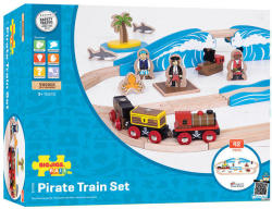 Bigjigs Toys Set cu trenuletul piratilor (BJT038)