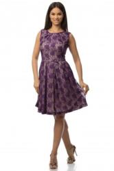 RohBoutique Rochie mov cu dantela - DR3021