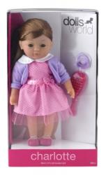 Dolls World Charlotte fésülhető puha baba, barna - 36 cm (32081)