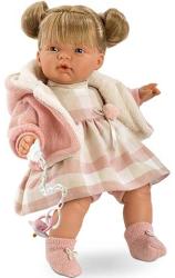 Llorens Lucia kislány baba szörmés ruhában - 38 cm