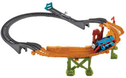 Mattel Track Master Set de sine cu locomotiva Breakaway Bridge (CDB59)