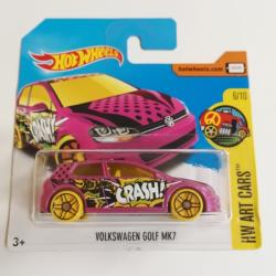 Mattel Hot Wheels - Art Cars - Volkswagen Golf MK7 - rózsaszín