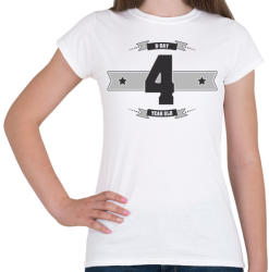 printfashion b-day-04-dark-lightgrey - Női póló - Fehér (505206)