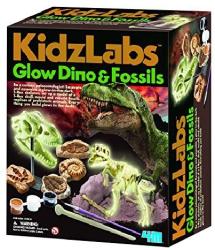 4M Kidz Labs - Glow Dino & Fossils - foszforeszkáló dínó és őskövület készlet (74939)