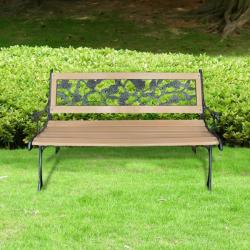 vidaXL Bancă de grădină, 122 cm, lemn (40261)