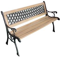 vidaXL Bancă de grădină, 122 cm, lemn (40262) - vidaxl