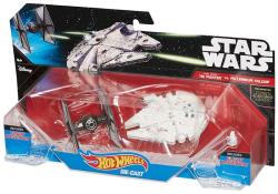 Mattel Hot Wheels - Star Wars - First Order TIE Fighter vs. Millennium Falcon űrhajók (CGW95)