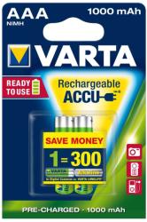 VARTA AAA 1000mAh 2db Ready to Use tölthetõ elem, akkumulátor (5703301402)