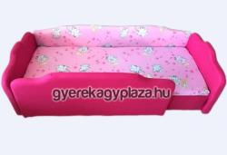 Gyerekágy Pláza Pink-elefántos leesésgátlós gyerekágy