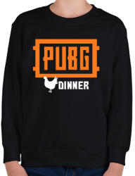 printfashion PUBG DINNER - Gyerek pulóver - Fekete (517124)