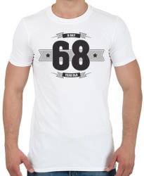 printfashion b-day-68-dark-lightgrey - Férfi póló - Fehér (514927)