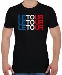 printfashion Le Tour - Férfi póló - Fekete (522103)