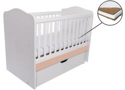 Vessanti Patut Vessanti Como Balansoar - Alb Cu Cappucino + Saltea Cocos 10 Cm (P10DB_D126) - strollers