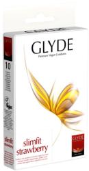 GLYDE Slimfit Strawberry vegán óvszer - Eper 10 db