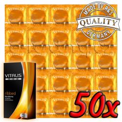Vitalis Ribbed rücskös felület óvszer 50 db