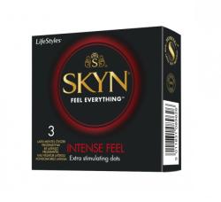 LifeStyles Skyn Intense Feel latexmentes óvszer stimuláló felülettel 3 db