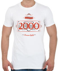 printfashion since-2000-red-black - Férfi póló - Fehér (537471)