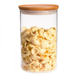 trendglas JENA Üveg tárolódoboz szett 18 cm, bambusz tetővel (2db/dob)