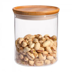 trendglas JENA Üveg tárolódoboz szett 13 cm, bambusz tetővel (2db/dob)