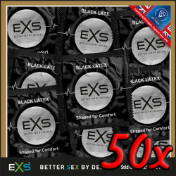 EXS Condoms Black Latex 50 db
