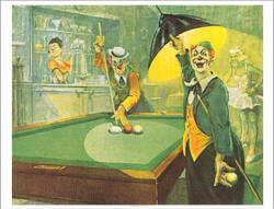 Tat Biliard Poster Clown Bernard Leemker (465000)