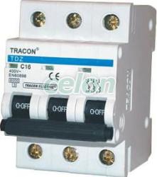 Tracon Electric Siguranţă automată, 3 poli, curba caracteristică D 63A, 6kA (3D-63)