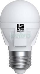 Lumen Bec Power Led Sferic E27 6W Mat Alb Cald 3000k 230V (13-2712600)