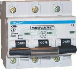 Tracon Electric Siguranţă automată pentru curenţi mari, 3 poli, curba C 80A, 6kA (380)