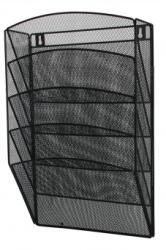 Q-Connect Display metalic Mesh, pentru pliante si cataloage, de perete, 5 x A4, Q-Connect - negru (KF04726) - viamond