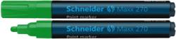 Schneider Marker cu vopsea SCHNEIDER Maxx 270, varf rotund 1-3mm - verde (S-127004) - viamond